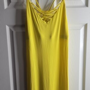 bebe Vibrant Yellow Backless Dress